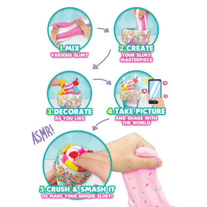 Slimy Sugary Crush™ DIY ASMR Ice Cream Series 1 Milkshake Maker Set, 2 Assortments to Collect, Safe Non-Toxic, BPA & Gluten Free