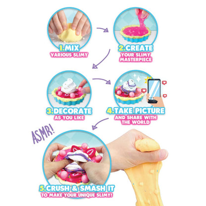 Slimy Sugary Crush™ ASMR Bakery Series 1 DIY Jellie Pie Maker Set, 2 Assortments to Collect, Safe Non-Toxic, BPA & Gluten Free