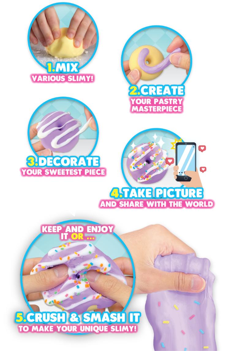 Slimy Sugary Crush™ The Ultimate DIY Pastry Creation Combo Set Super Creator’s Kit, Safe Non-Toxic, BPA & Gluten Free