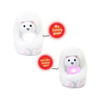 Curlimals Arctic Glow Perry Polar Bear Interactive Soft Toy With Over 75 Sounds and Reactions Responds to Touch with Lights Cuddly Fun Arctic Animal Gift For Girls and Boys Age 3+, White