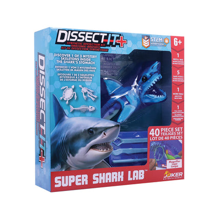 Slimy Dissect-It Shark Anatomy Super Lab Kit, 40-Piece STEM Dissection Model with Mystery Skeleton & Refill Mix
