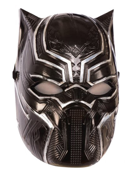 Rubies Official Licensed Black Panther Half Metallic Mask Book Week and World Book Day Child Costume Accessory
