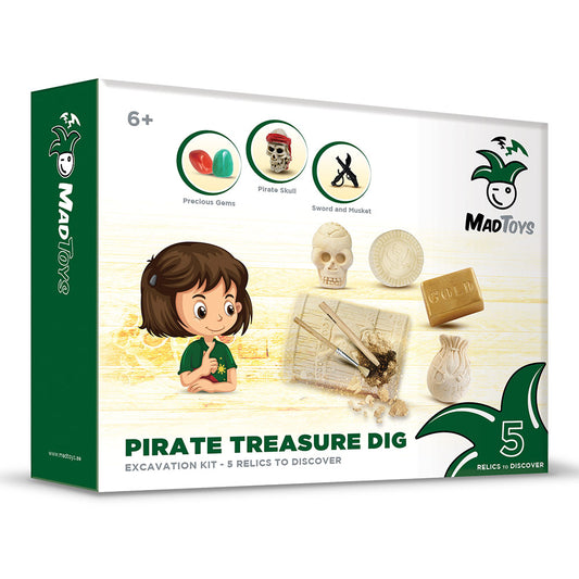 Mad Toys Pirate 5 Precious Relics Dig Excavation Science Kit