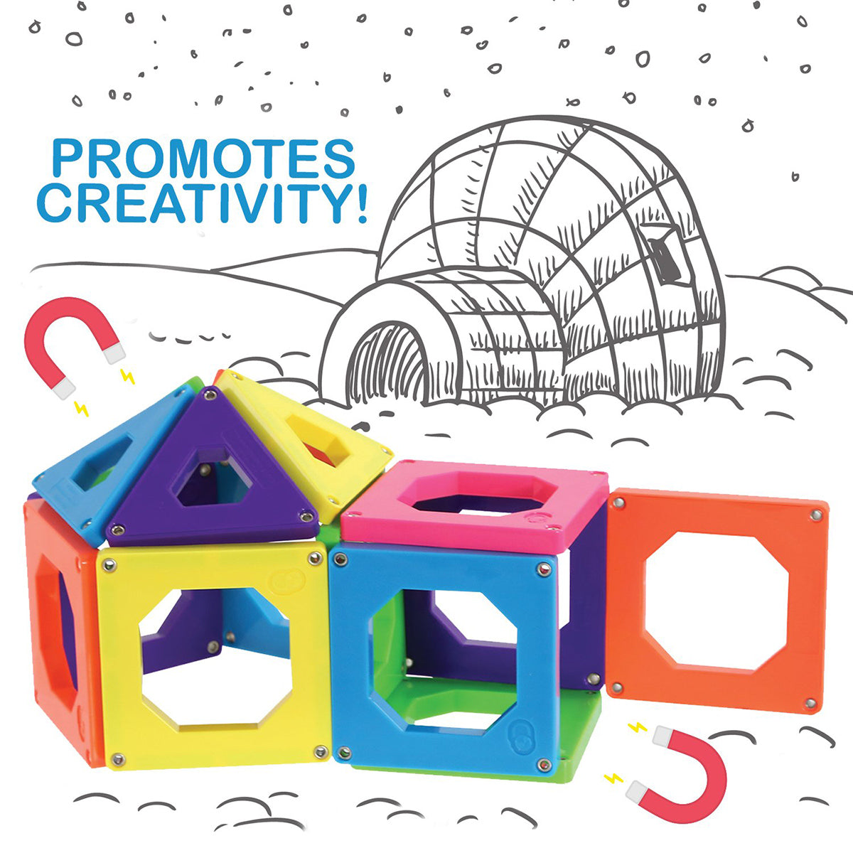 Discovery Mindblown STEM Magnetic Tiles Toys