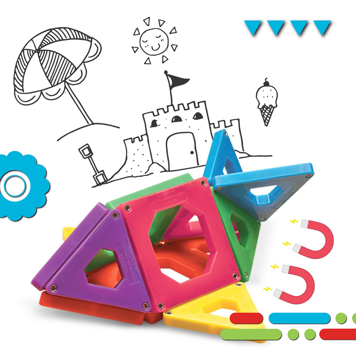 Discovery Mindblown STEM Magnetic Tiles Toys