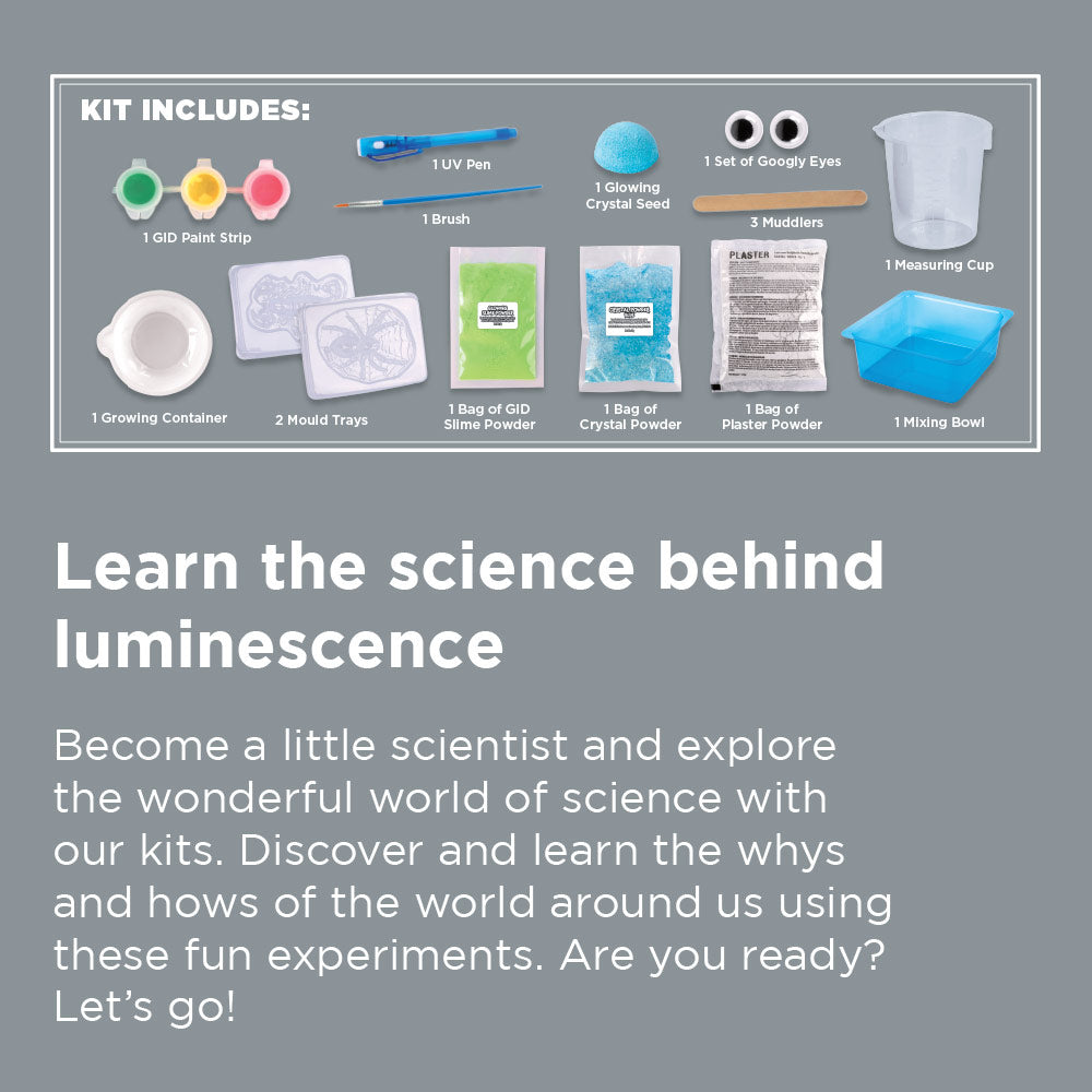 Mad Toys Glow in the Dark 3 Luminous Science Experiment Kit