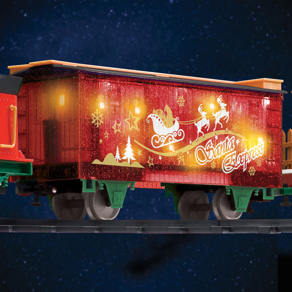 Solar Santa Train Santa Express Light-Up Christmas Train Set – Costume World Middle East