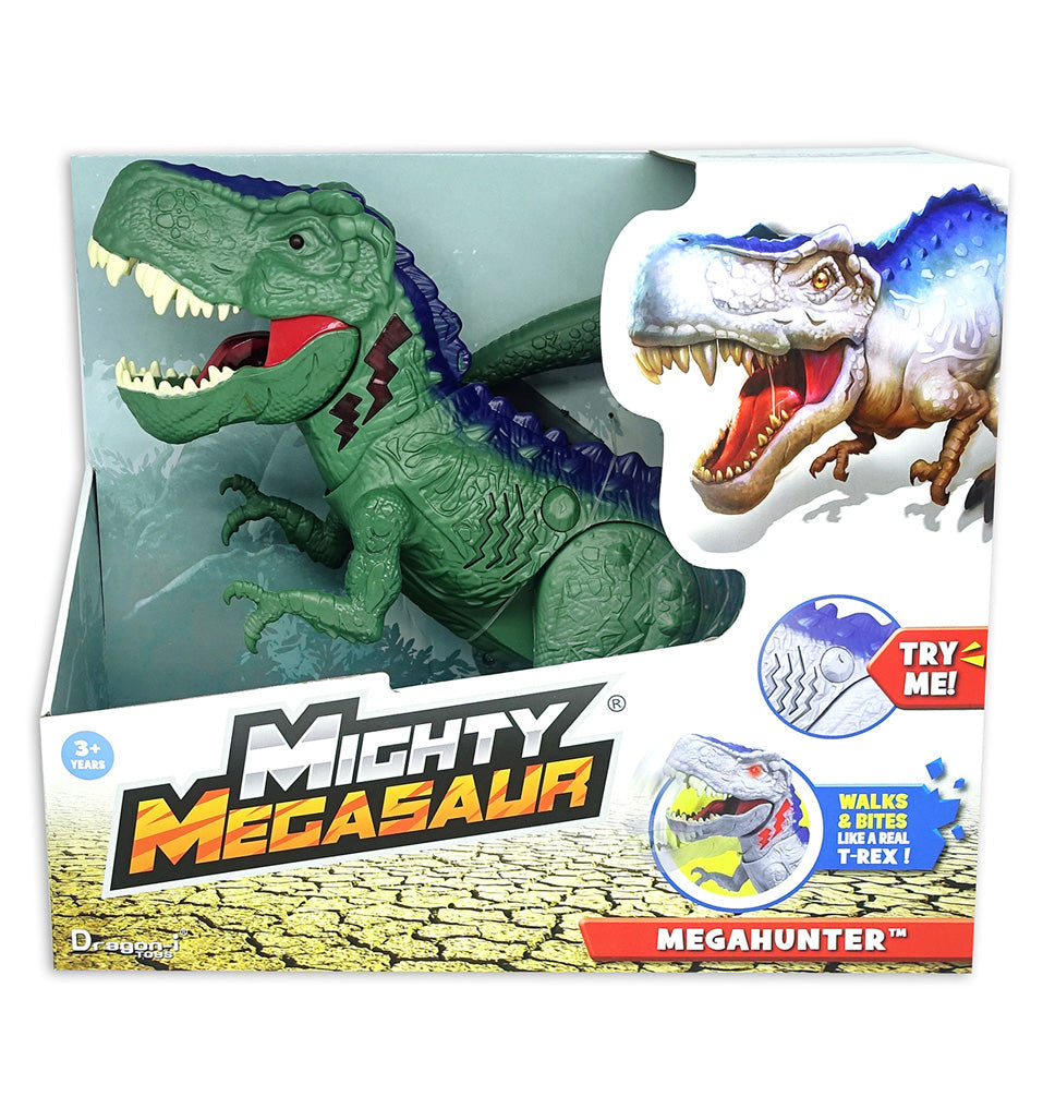 Mighty Megasaur Battery Operated Walking Dinosaur Megahunter Toy - 2 Assorted
