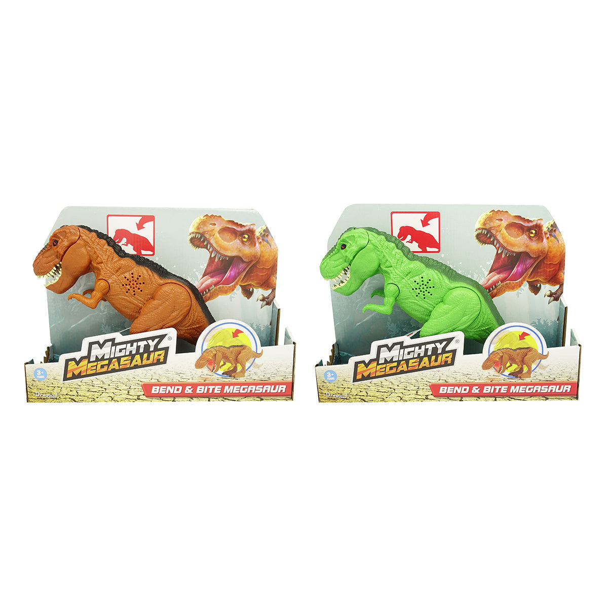 Mighty Megasaur Bend And Bite T-Rex - 2 Different Colours