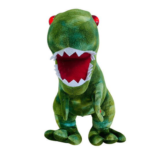 Mighty Megasaur King Size T-Rex 18 Inches Roaring and Talk Back Light & Sound Stuffed Toy Giant Dinosaur Plush with Interactive Features