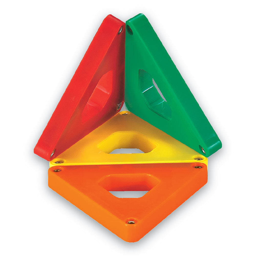 Mad Toys Magnetic Triangle Shaped Tiles 24 Pieces Multicoloured Constr ...