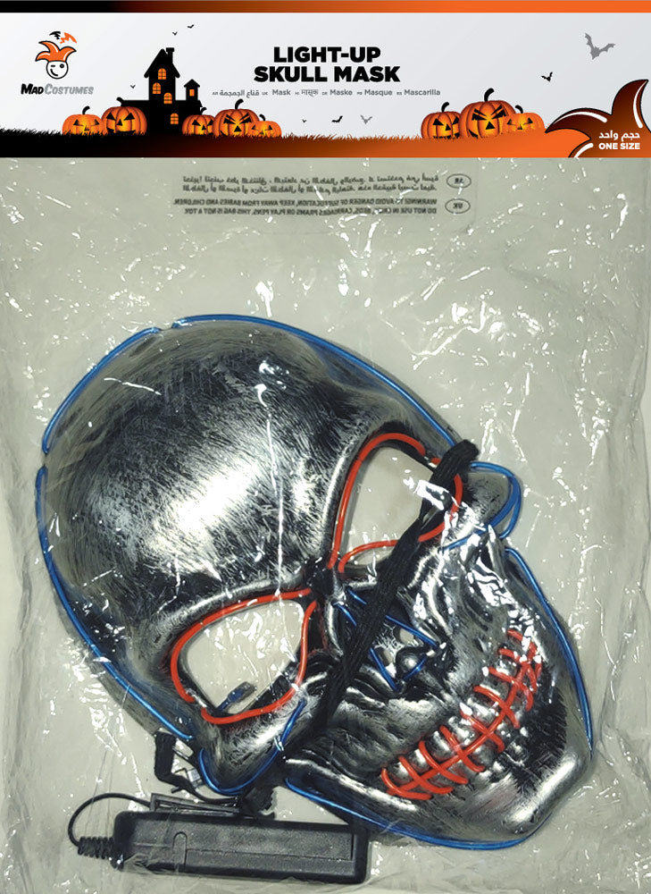 Mad Toys Light Up Skull Mask Halloween Costume Accessory