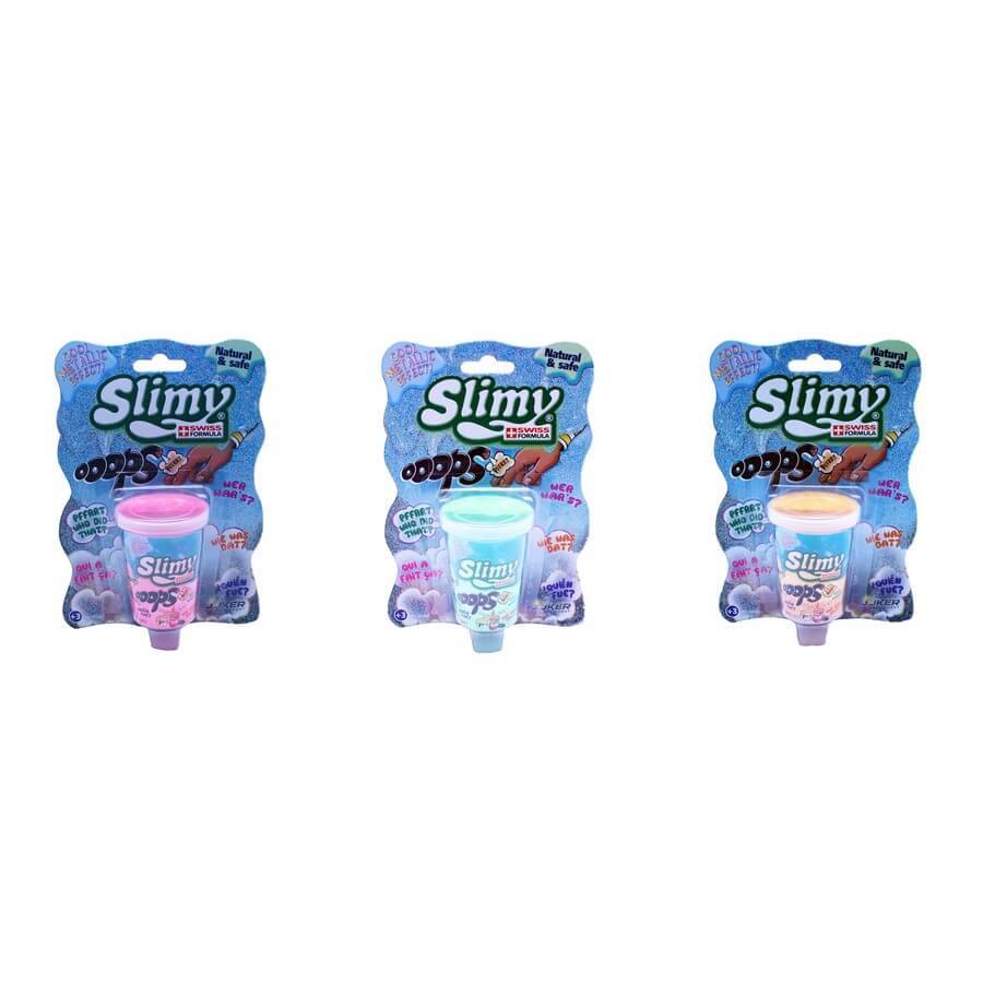 Slimy Mini Oops Metallic Effect 80 grams Blister Card Assorted Slime Toy