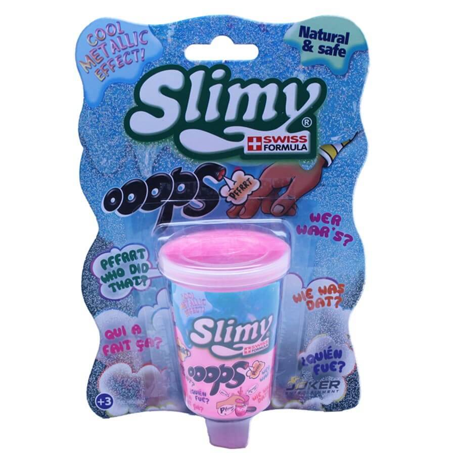 Slimy Mini Oops Metallic Effect 80 grams Blister Card Assorted Slime Toy