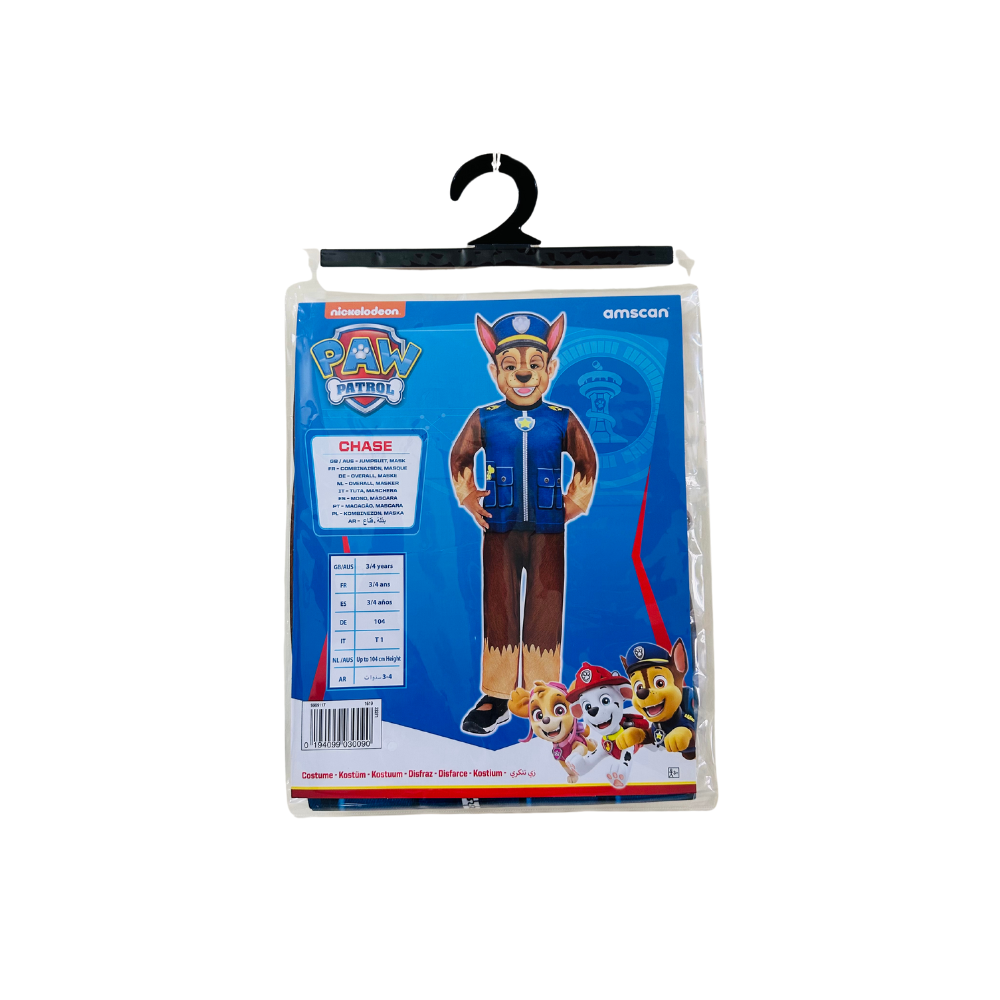 Amscan Official Nickelodeon Paw Patrol Chase Kids Cosplay Dress-Up Roleplay Child Costume