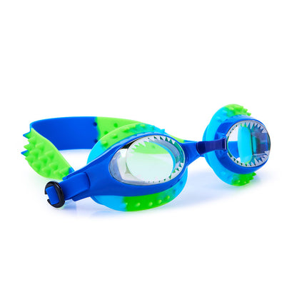 Aqua2ude Dino Blue Classic Anti-Fog, Polarized, UV Protection Kids Swim Goggles