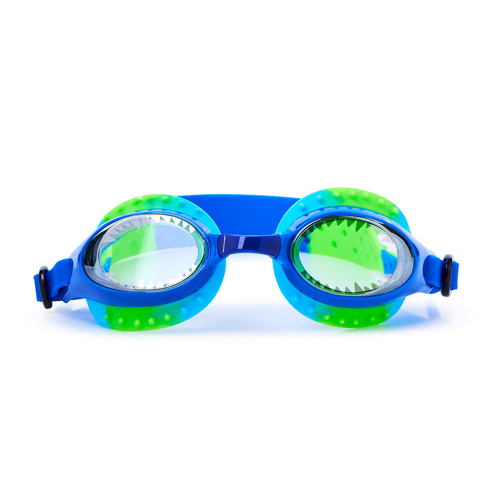 Aqua2ude Dino Blue Classic Anti-Fog, Polarized, UV Protection Kids Swim Goggles