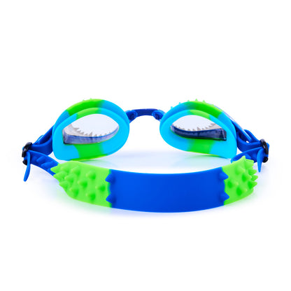 Aqua2ude Dino Blue Classic Anti-Fog, Polarized, UV Protection Kids Swim Goggles