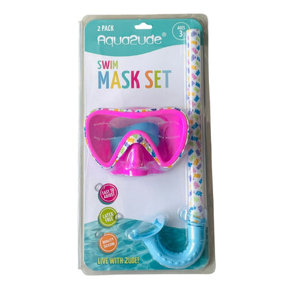 Aqua2ude Gummy Bear Mask and Snorkel Set – Pink, Latex-Free Silicone, Adjustable Fit, Fun & Kid-Friendly Swim Gear, Ages 3+