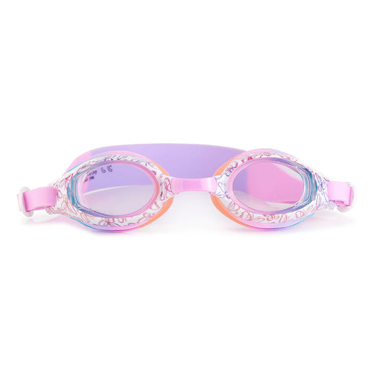Aqua2ude Printed Purple Butterfly Swim Goggles for Kids