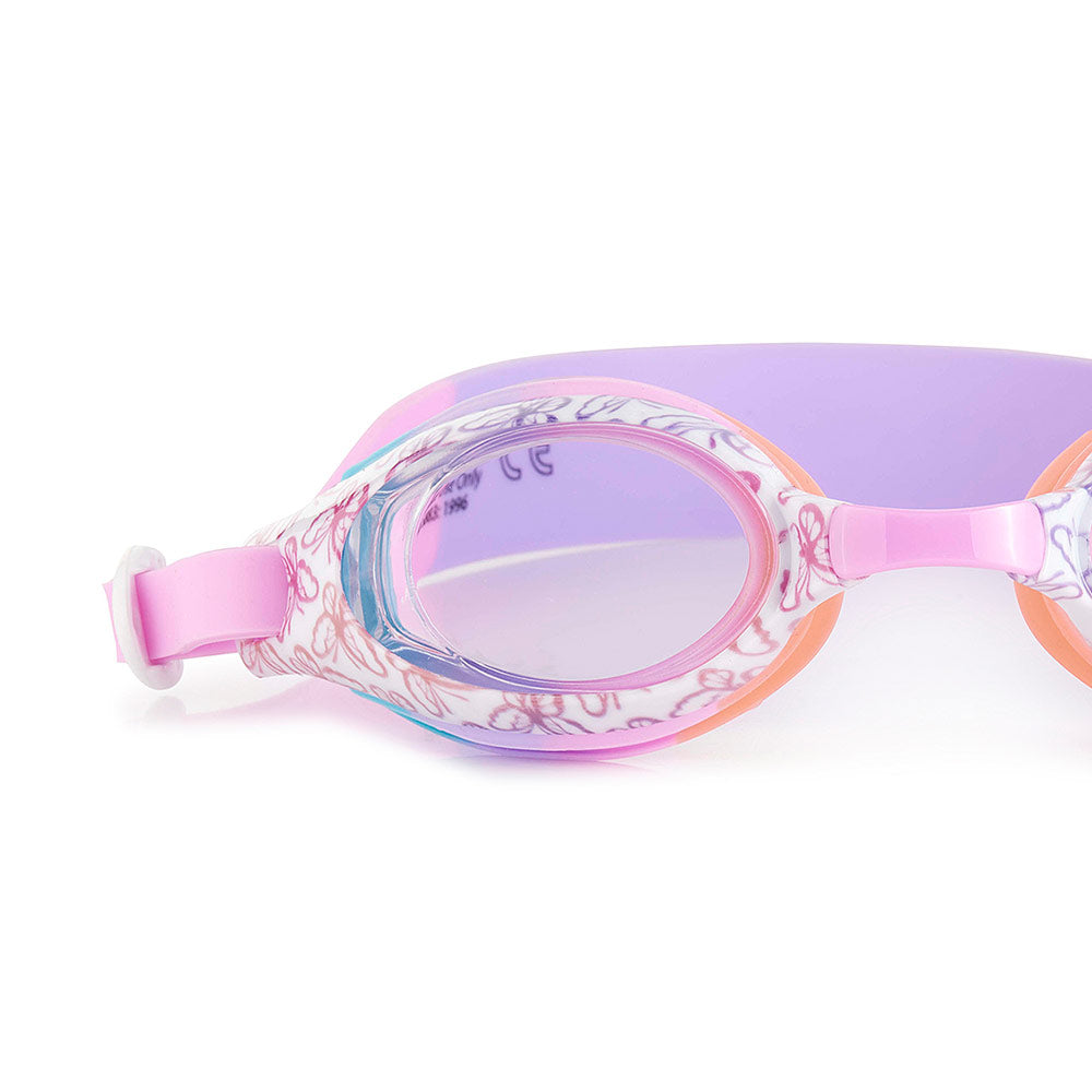 Aqua2ude Printed Purple Butterfly Swim Goggles for Kids