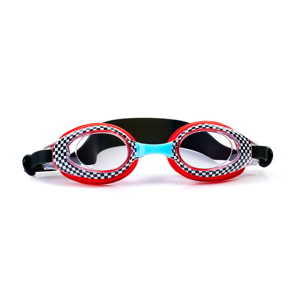 Aqua2ude Printed Red Racer Swim Goggles for Kids