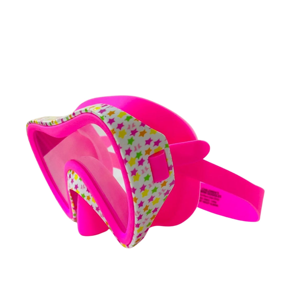 Aqua2ude Sprinkle Mask and Snorkel Set – Pink, Latex-Free Silicone, Adjustable Fit, Ages 3+