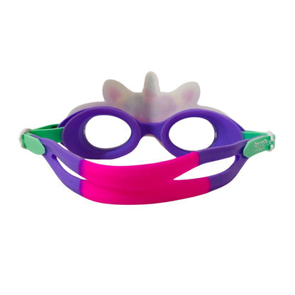 Aqua2ude Unicorn Lash Pink Kids Swim Goggles – Polarized UV Protection, Anti-Fog, Latex-Free, Comfortable Fit with Hard Case, Ages 3+