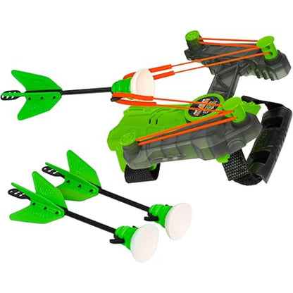 Zing Air Storm Wrist Bow Launcher Set with Zartz Suction-Cup Arrows Fast-Load Wearable Shooter, 40ft Power Range, Adjustable Straps, Action Toy for Kids Ages 8+