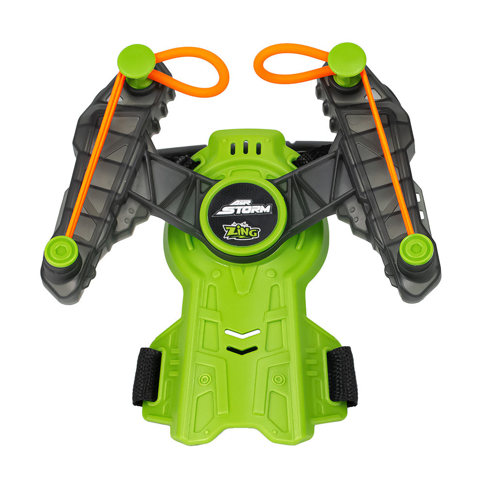 Zing Air Storm Wrist Bow Launcher Set with Zartz Suction-Cup Arrows Fast-Load Wearable Shooter, 40ft Power Range, Adjustable Straps, Action Toy for Kids Ages 8+