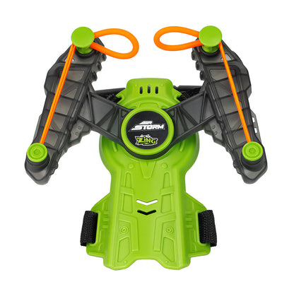 Zing Air Storm Wrist Bow Launcher Set with Zartz Suction-Cup Arrows Fast-Load Wearable Shooter, 40ft Power Range, Adjustable Straps, Action Toy for Kids Ages 8+