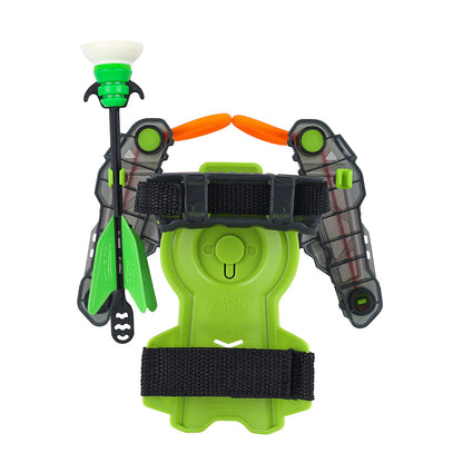 Zing Air Storm Wrist Bow Launcher Set with Zartz Suction-Cup Arrows Fast-Load Wearable Shooter, 40ft Power Range, Adjustable Straps, Action Toy for Kids Ages 8+