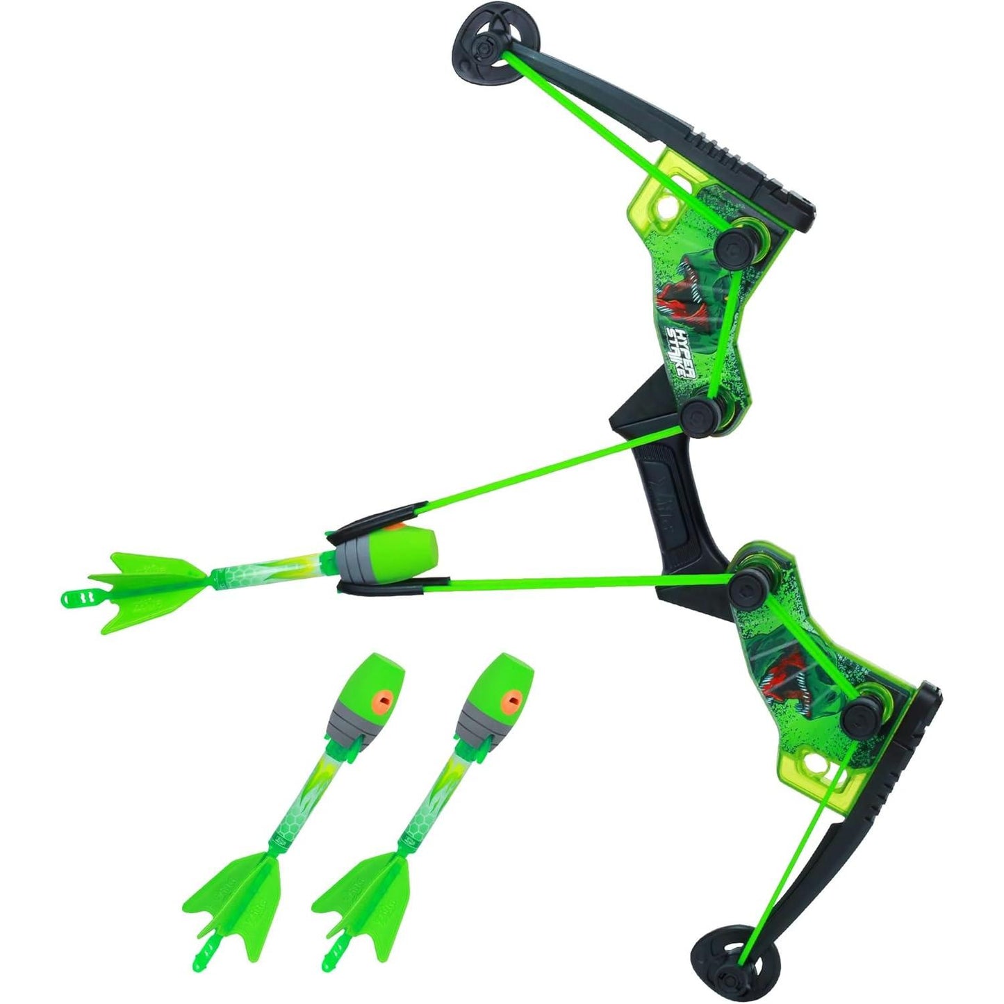 Zing Hyper Strike Original Z-TEK Bow Power Launcher Set 155ft Extreme Range, Dual Zonic Whistle Arrows, Fast-Load Bungee System for Teens Ages 14+