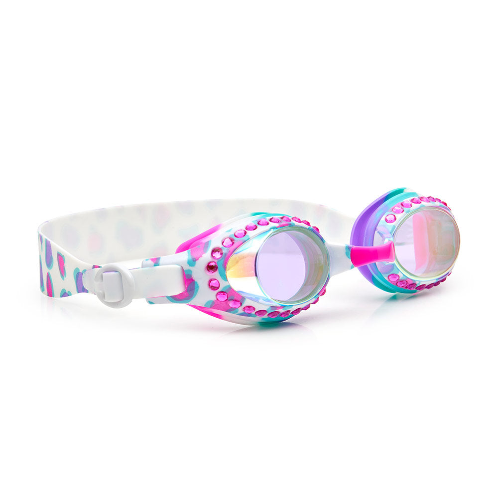 Bling2o Purrincess Pink Cati B Cheetah Printed Frame Swim Goggles for Kids