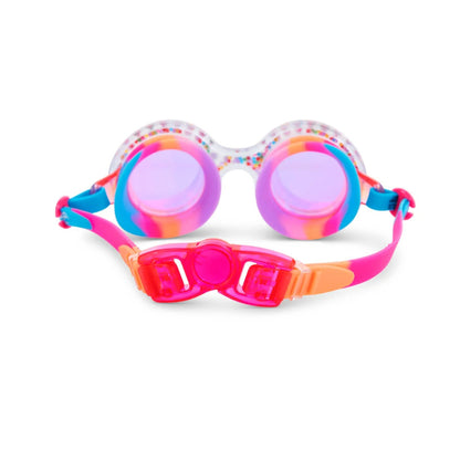 Bling2o Gumball Gleam Kids' Swim Goggles – UV Protection, Anti-Fog, Latex-Free Silicone, Adjustable Strap for Ages 8+, Includes Hard Case