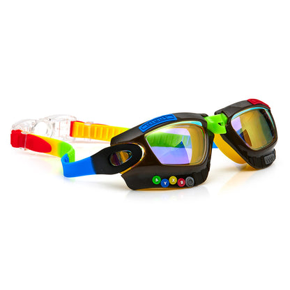 Bling2o Jet Black Gamer Swim Goggles for Kids