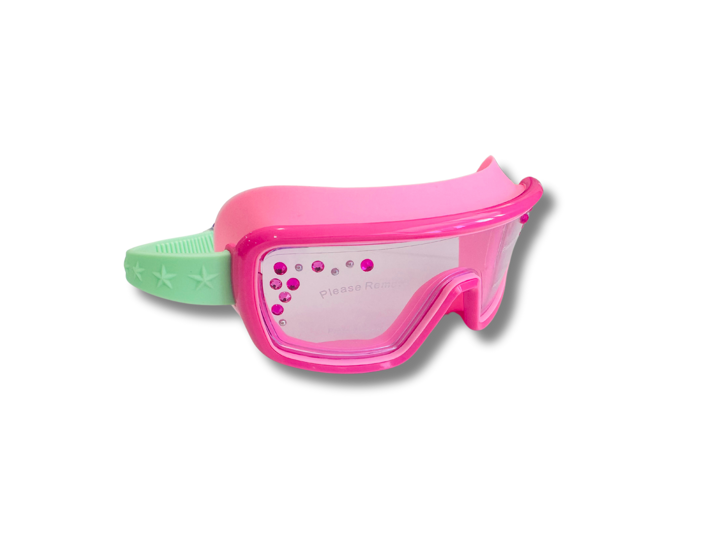 Bling2o Soiree Strawberry Glam, Anti Fog, No Leak, Non Slip and UV Protection Kids Swim Goggles