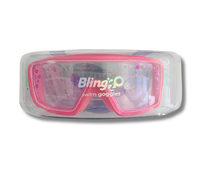 Bling2o Soiree Strawberry Glam, Anti Fog, No Leak, Non Slip and UV Protection Kids Swim Goggles