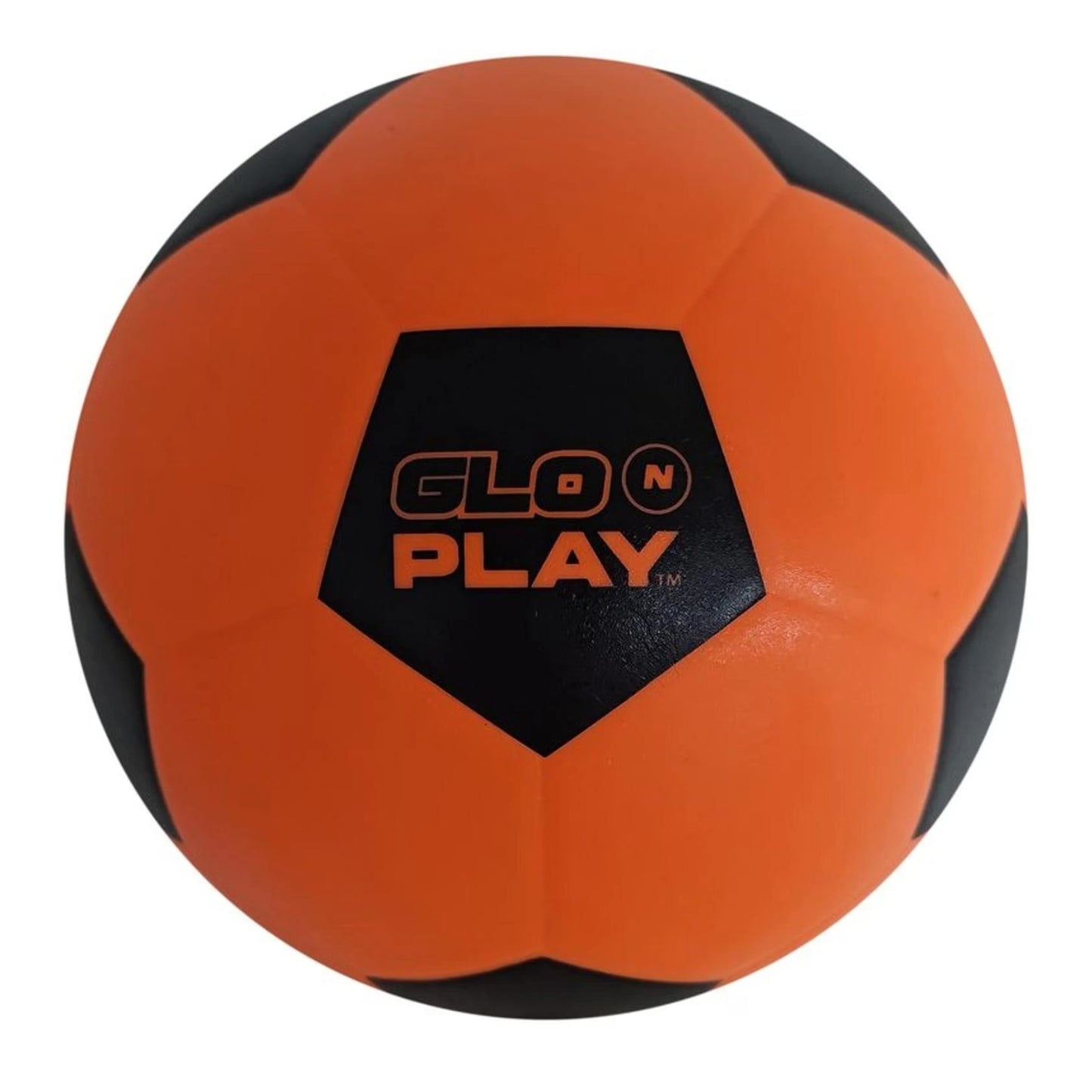 Glo N Play™ LED USB-C Rechargeable Light Up Soccer Ball Size 5 – Orange & Black Soccer Ball with Pump Included