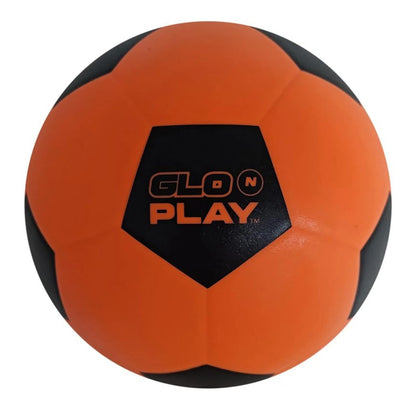 Glo N Play™ LED USB-C Rechargeable Light Up Soccer Ball Size 5 – Orange & Black Soccer Ball with Pump Included