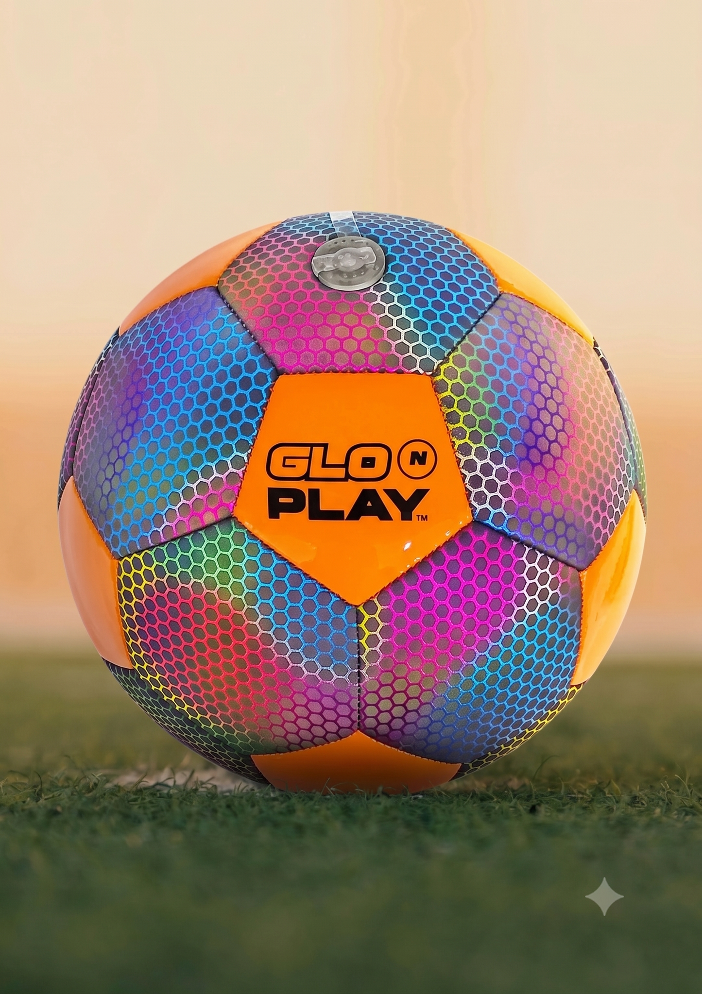 Glo N Play™ LED USB-C Rechargeable Light Up Holographic Football Size 5 (Pump Included)