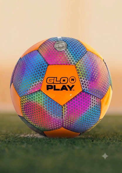 Glo N Play™ LED USB-C Rechargeable Light Up Holographic Football Size 5 (Pump Included)