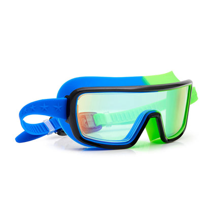 Bling2o Cyborg Cyan Prismatic Swim Goggles for Kids