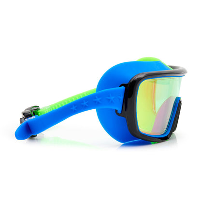 Bling2o Cyborg Cyan Prismatic Swim Goggles for Kids