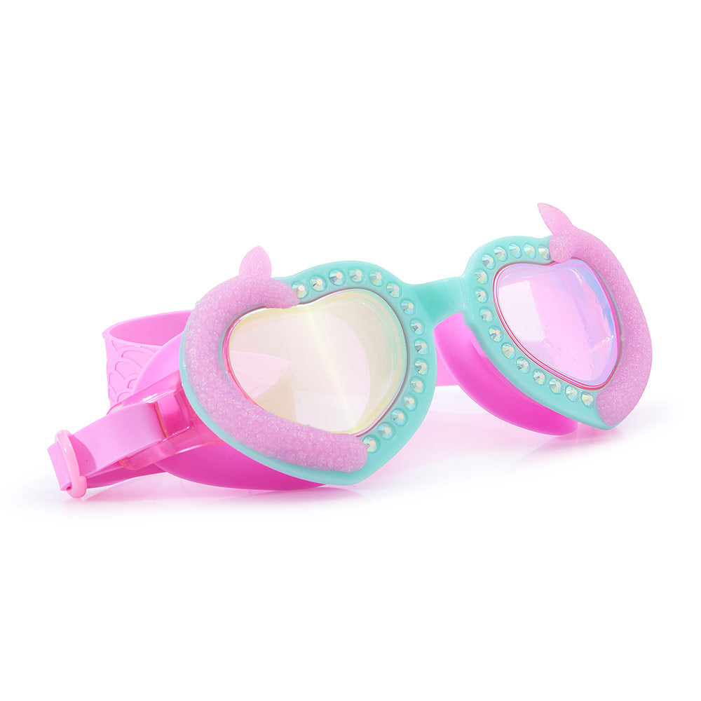Bling2o Pearly Pink Heart Shaped Mermaid Tail Swim Goggles for Kids