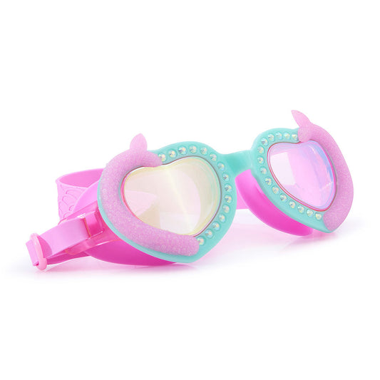 Bling2o Pearly Pink Heart Shaped Mermaid Tail Swim Goggles for Kids