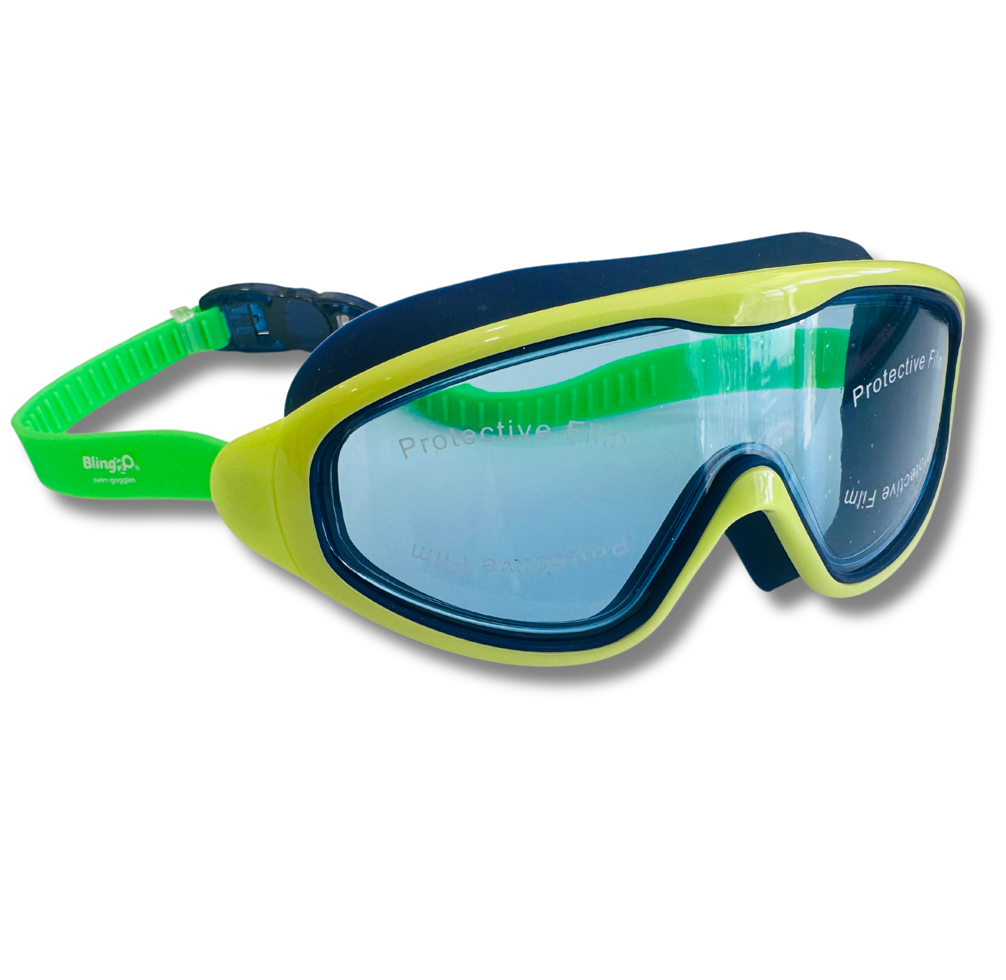 Bling2o Nile Green Storm, Anti Fog, No Leak, Non Slip and UV Protection Kids Swim Goggles