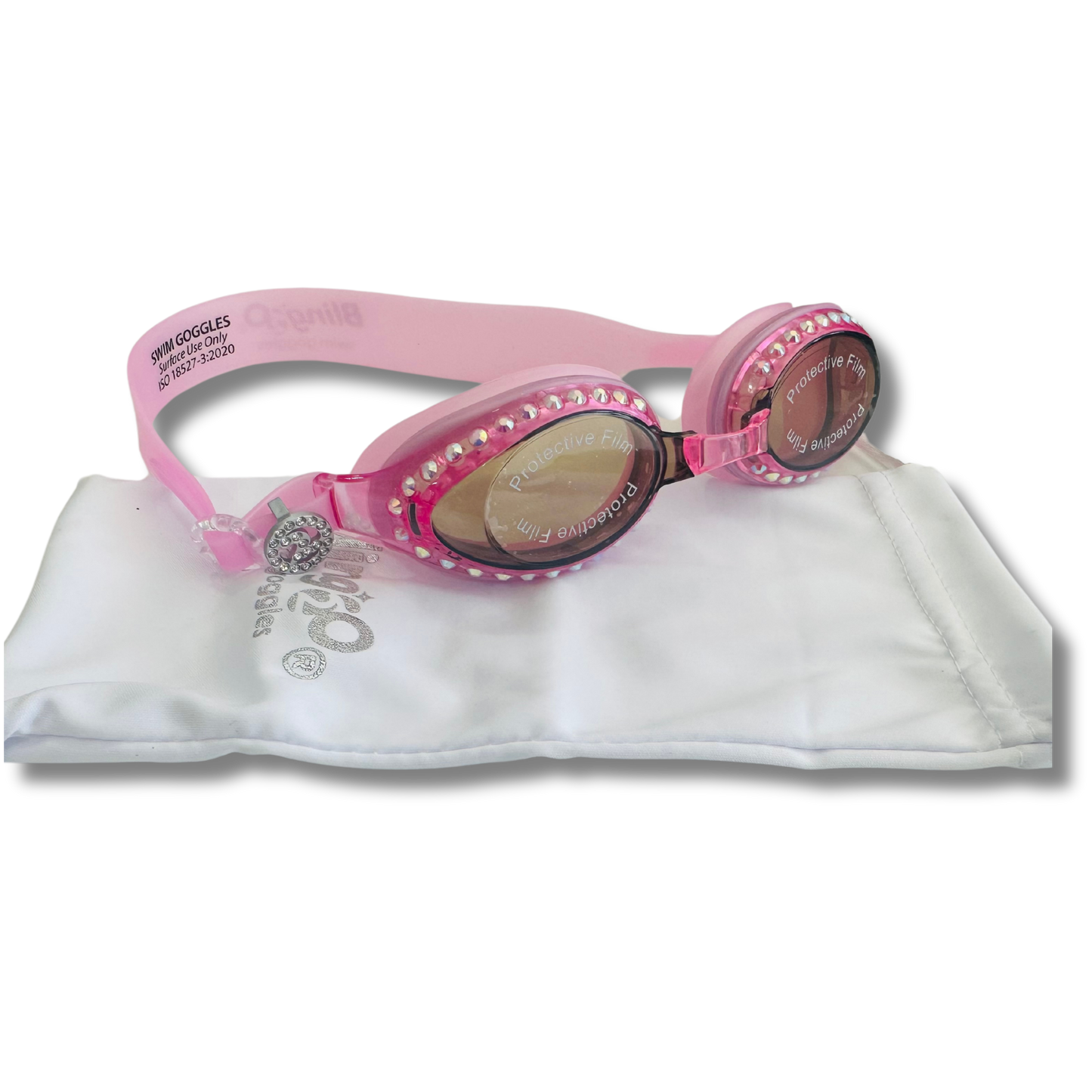 Bling2o Peaceful Pink Tranquility, Anti Fog, No Leak, Non Slip and UV Protection Kids Swim Goggles