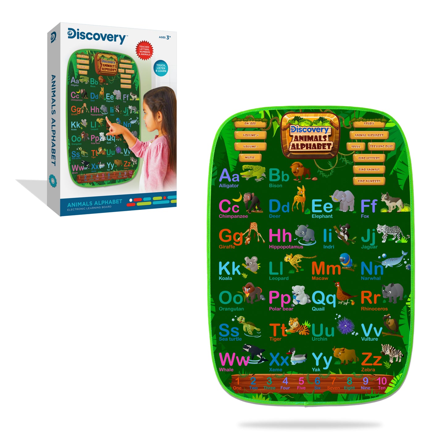 Discovery Kids Animal Alphabet Interactive Electronic Learning Board