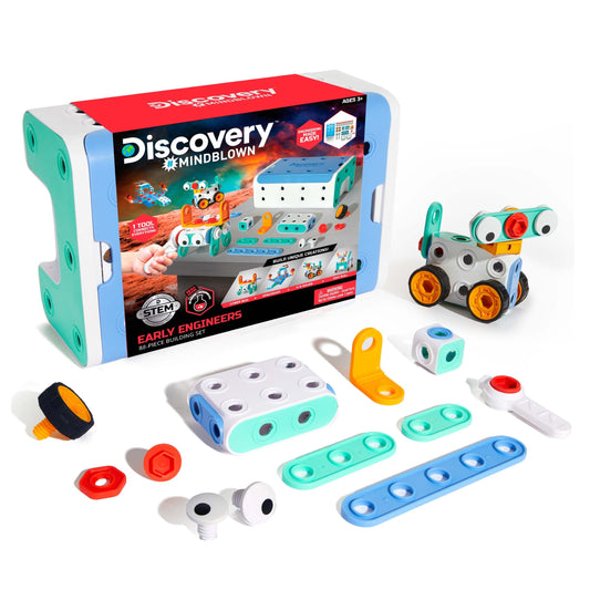 Discovery Mindblown Early Engineers 88-Piece Toy Building Set